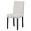 Modern Black & White Solid Wood & MDF Dining Table Set with 4 Upholstered Chairs