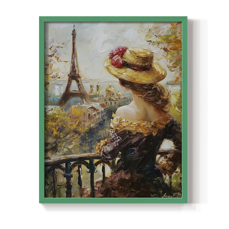 Série encadrée WOMEN DCxxv - bois massif, Vert, H 21 po x l 17 po