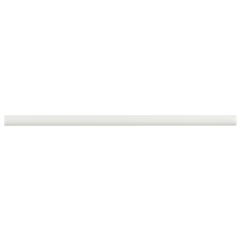Chester Series 12" x 0.5" Ceramic Bullnose Tile Trim in Bianco