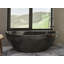 Baignoire autoportante en résine de trempage avec trop-plein et drain 70,8 po x 35,4 po Badeloft BW-03-XL-MBLK-71526187
