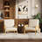 Upholstered Rattan Armchair, Wooden Armrest & Legs Accent Chair for Living Room Reading Room-1654805984-1654805986
