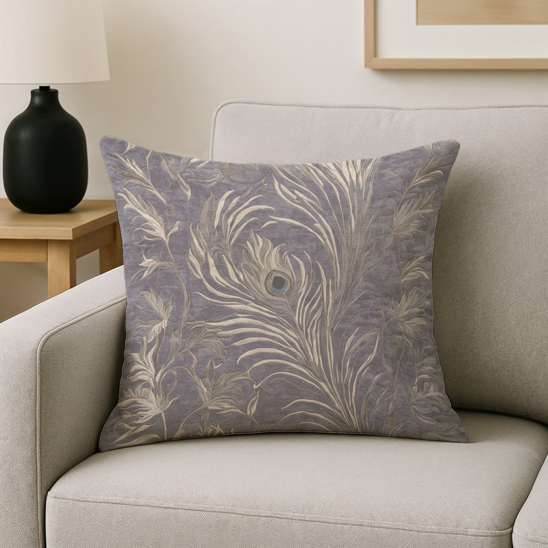 Coussin décoratif intérieur et extérieur Modern, Rose abstrait 2, Carré 18 po