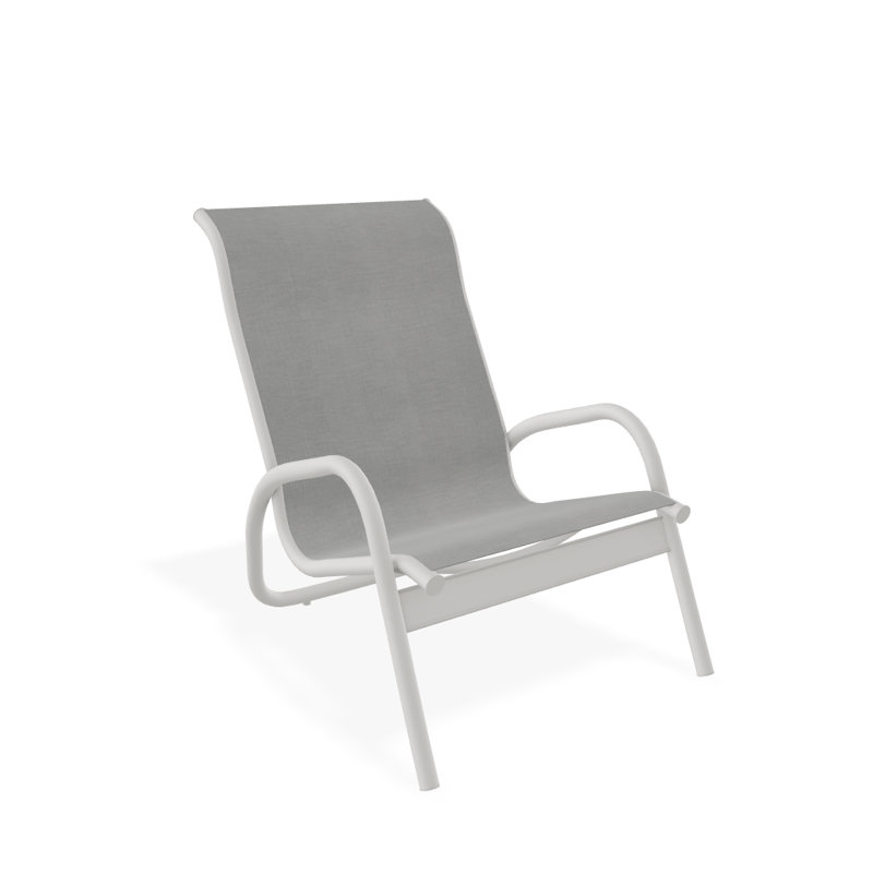 Gardenella Patio Chair, Alloy Sunbrella®, Snow