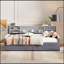 Lit plateforme simple tapissier avec rangement et tiroirs-2056628287