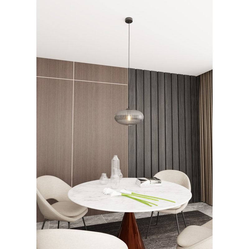Samyiah 1 - Light Matte Black Pendant, Matte Black/Graphite