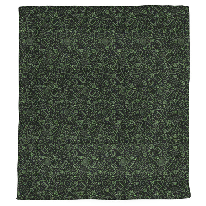 Édredon simple réversible Katelyn Elizabeth, Édredon simple TG, Noir / Vert