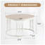 Table basse Wabi-Sabi l 27,5 po x P 27,5 po x H 15,3 po