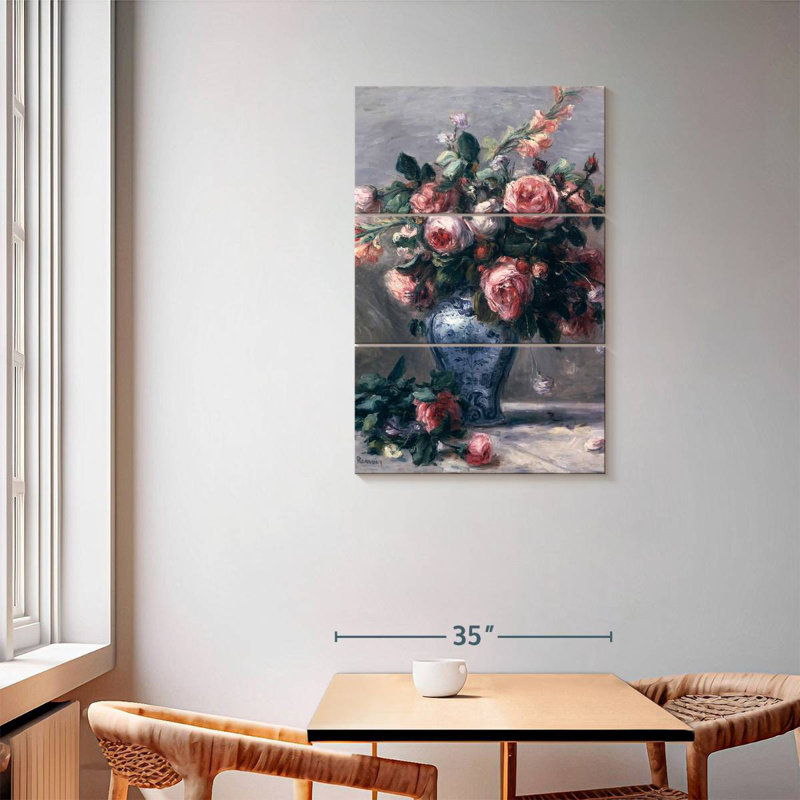 Harnek A Vase Of Roses Classic, 57" H x 36" W