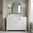 Ensemble de meuble-lavabo simple encastré blanc avec miroir Jacopo Carrara