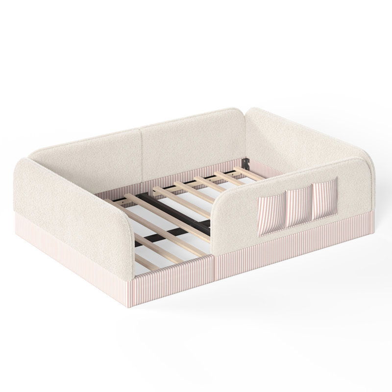 Lit rembourré Teddy, Queen, Beige