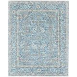 Wool Oriental Area Rug in Blue/Gray