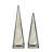 2-Pieces 26/21" Schrum Large Black And White Pyramids