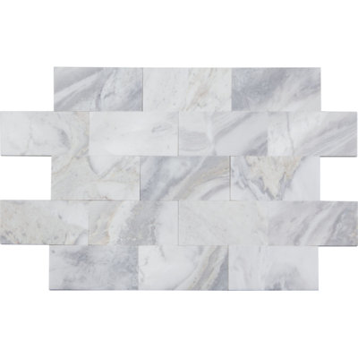 3 in. x 6 in. Marble Tile