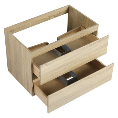 Armoire de salle de bain en contreplaqué de chêne de 30 po, fixée au mur pour meuble-lavabo, contreplaqué, aspect élégant