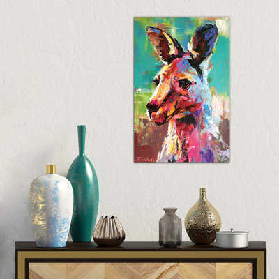 Kangaroo by Jos Coufreur - Wrapped Canvas Painting