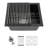 Quartz 18 x 16 Inch Undermount Bar Granite Composite Kitchen Sink Bar Prep Sink Single Bowl Sink-110439462