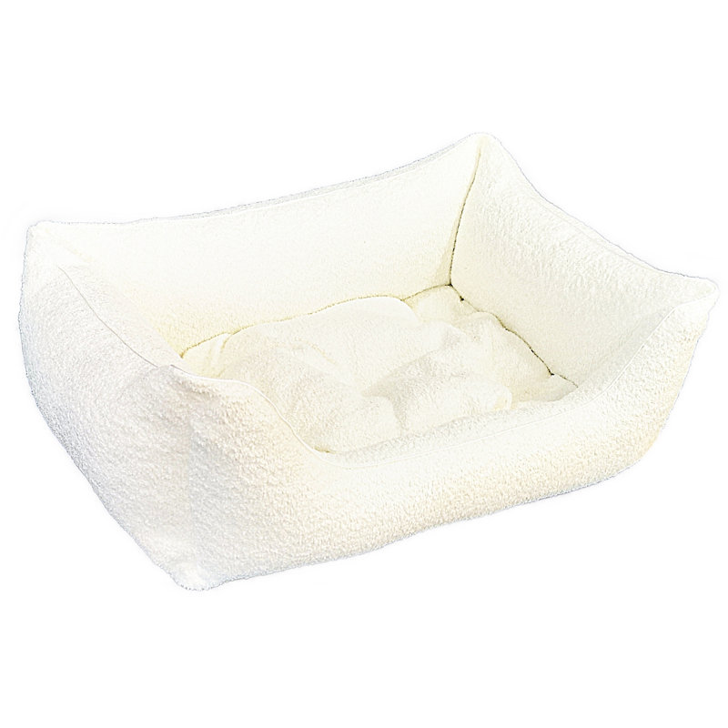 Orthopedic Polyester Pet Bed, Extra large (100cm W x 80cm D x 35cm H), Cream