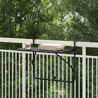 Balcony Table Metal Medium Collapsible Patio Table
