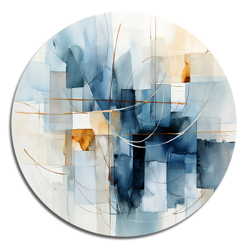 Comegno - Art abstrait rond en métal, H 23 po x l 23 po 