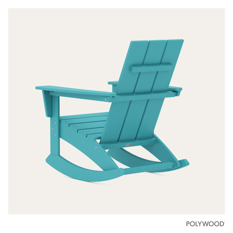 POLYWOOD x Sol 72 Jamarion Adirondack Rocker, Aruba