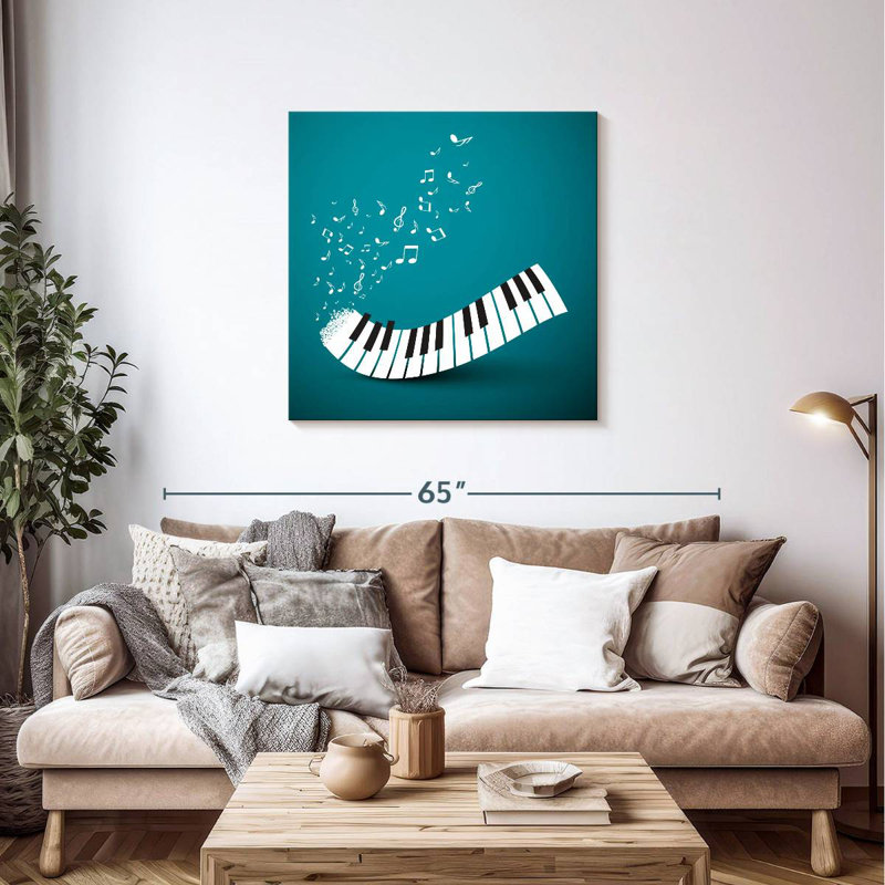 Abarca Piano Keyboard Notes, 36" H x 36" W