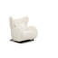 Fauteuil 2p blanc et pour bureau à domicile, espaces variés idéaux, mousse haute densité, fauteuil à oreilles avec structure renforcée avec bureau approprié, rembourrage en mousse confortable
