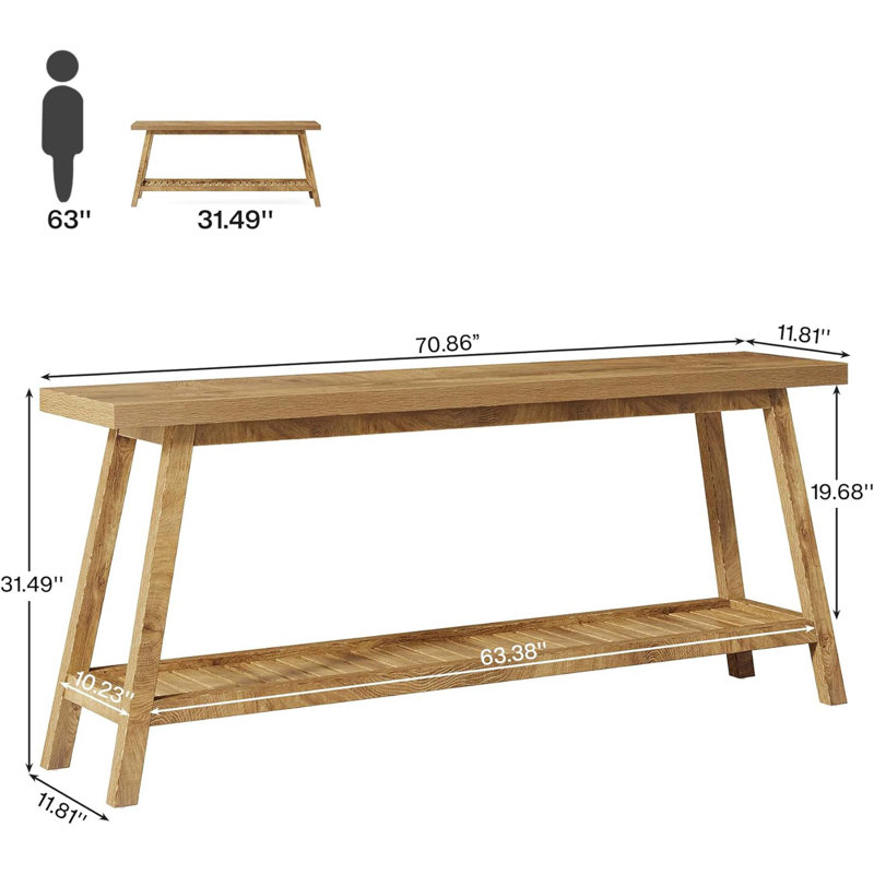 Console rustique peu encombrante, Brun pâle