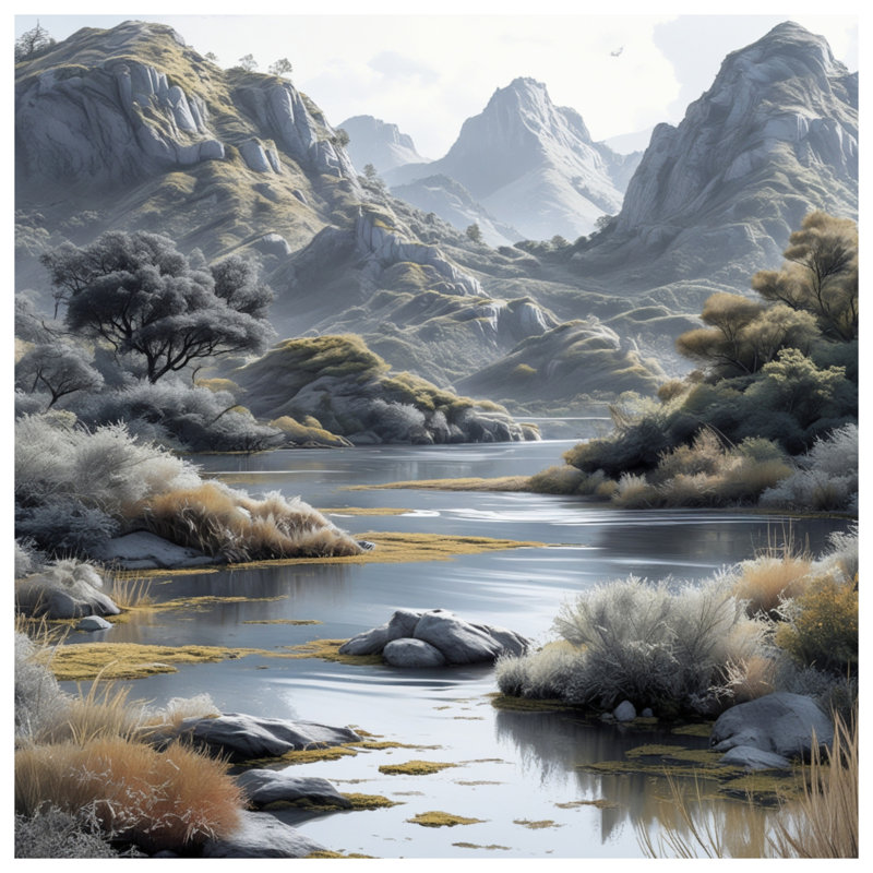 Tapis de bain Mountain River, L 24 po x L 17 po