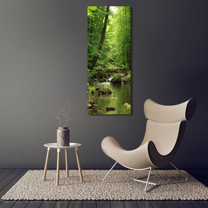 River In The Forest - Wrapped Canvas Print