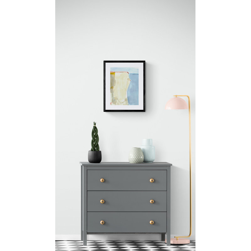 Dover Cliffs Ii Print, Black Framed Paper, White, 39" H x 30" W