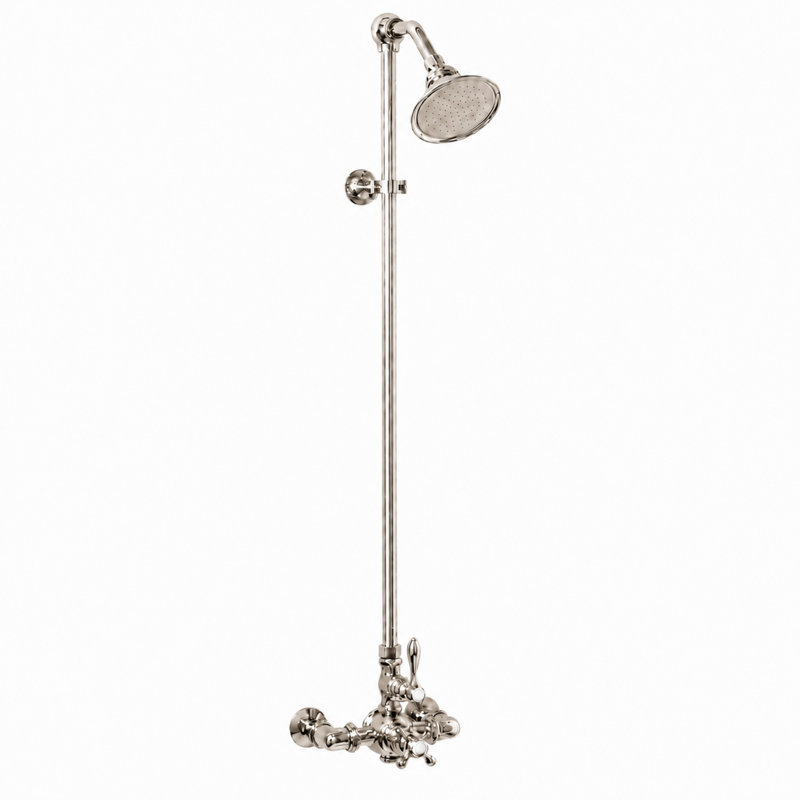 Système de douche thermostatique Exposed de Strom Living P1022N, Nickel poli