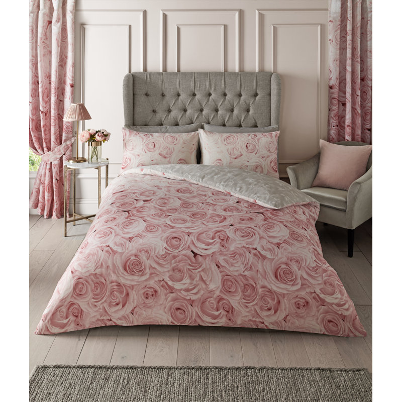 Blossom Duvet Cover Set with Pillowcases, Polycotton, High-Quality Lightweight Bedding, Single Double King & Superking, King