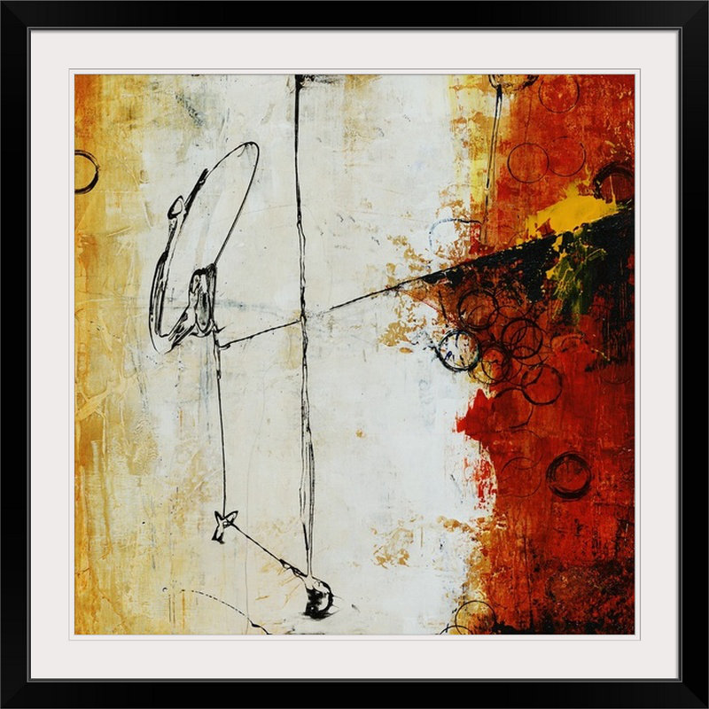 « multifurious iii », reproduction d’art Joshua Schicker, Noir encadré, 38" H x 38" lx 1" p