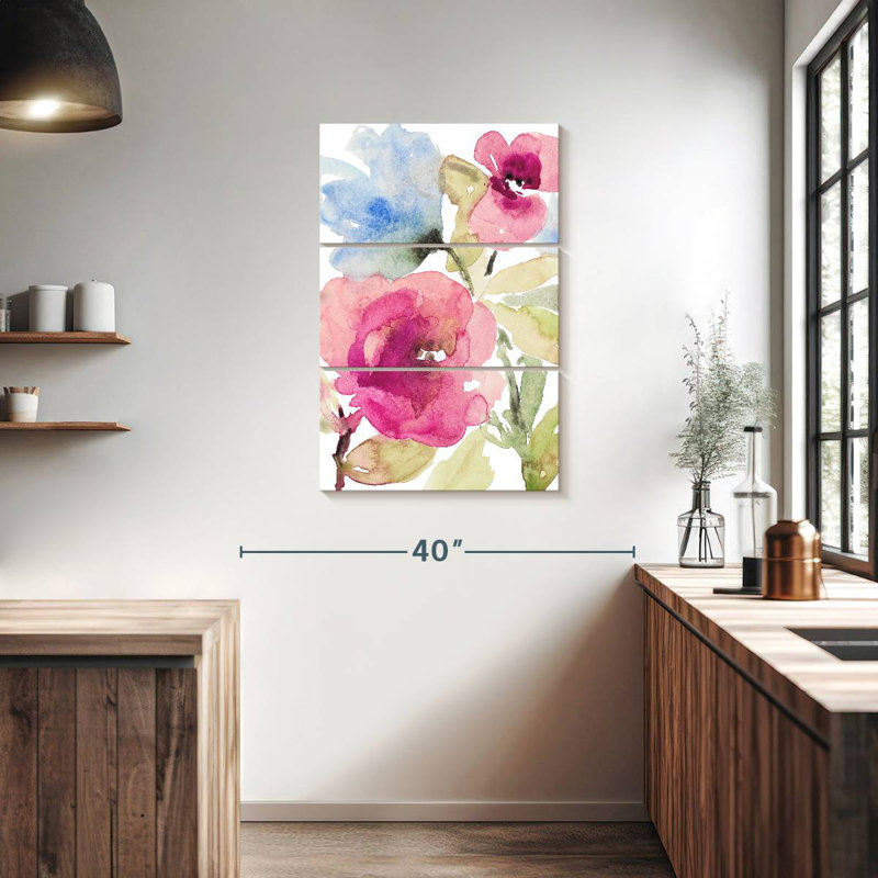 Avery Peaceful Florals I, H 38 po x l 24 po