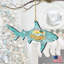 Ornement en forme de boule de suspension murale shark