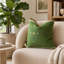 Housse de coussin décorative brodée à la main en coton tissé à la main, avec fermeture à boutons