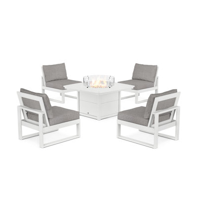 Ensemble de conversation d'extérieur pour 4 personnes avec coussins POLYWOOD Eastport
