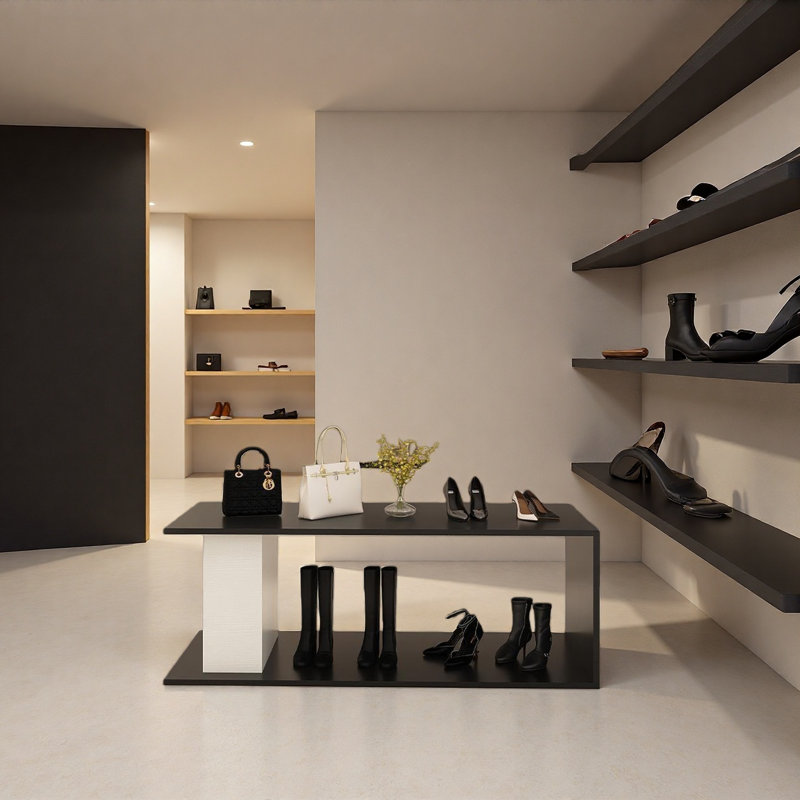 Table de présentation de vêtements, Noir / blanc
