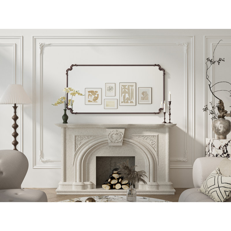 Miroir mural Genan, 60 po x 30 po, Bronze Antique