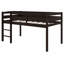 Lit mezzanine bas en bois pour enfants avec échelle intégrée-1801305496