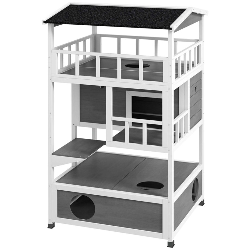 Wooden Outdoor Cat House