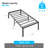 Minimalist Matte Black Twin Platform Bed Frame - Heavy-duty Steel Slats For Modern Bedrooms & Dorms