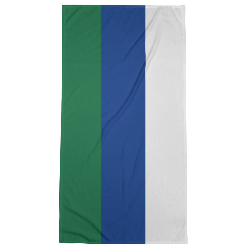 Bath Towel, Pine/Blue/Off White