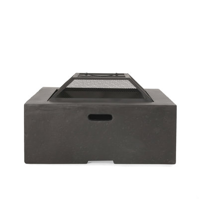 Outdoor 29" Square MgO Wood- Burning Fire Pit