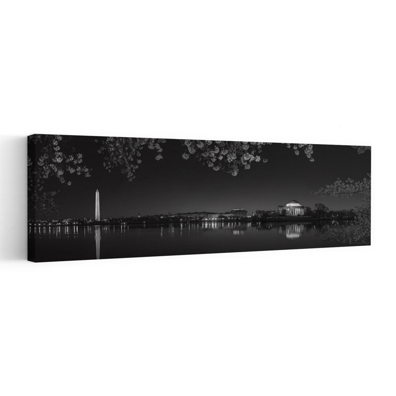 Washington Night Blossoms by Yanny Liu - Wrapped Canvas Panoramic Print, 152.4 cm H x 50.8 cm W