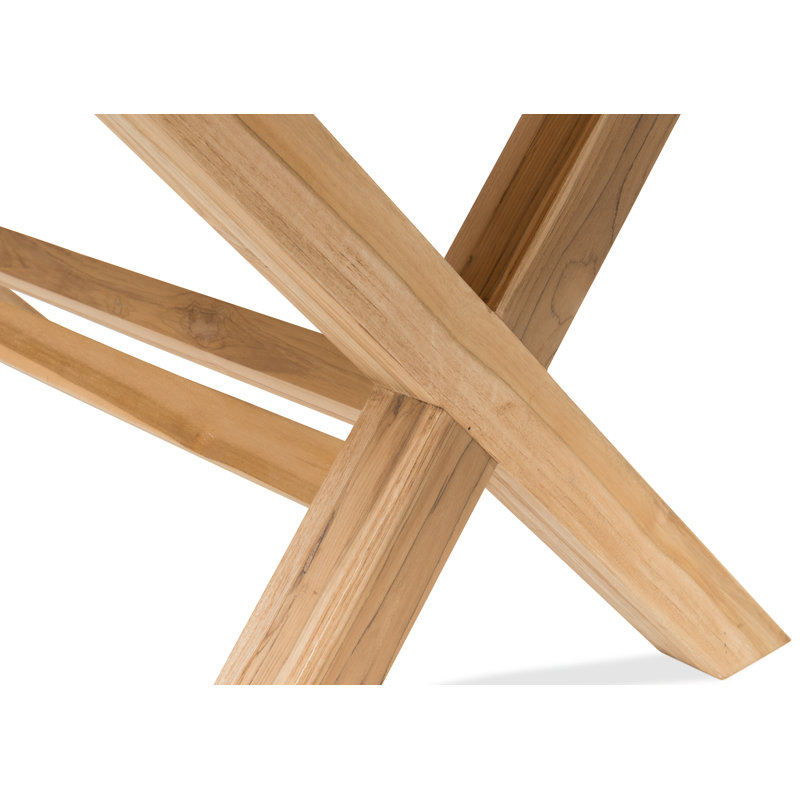 Brewster Rectangular Teak Outdoor Dining Table, Natural