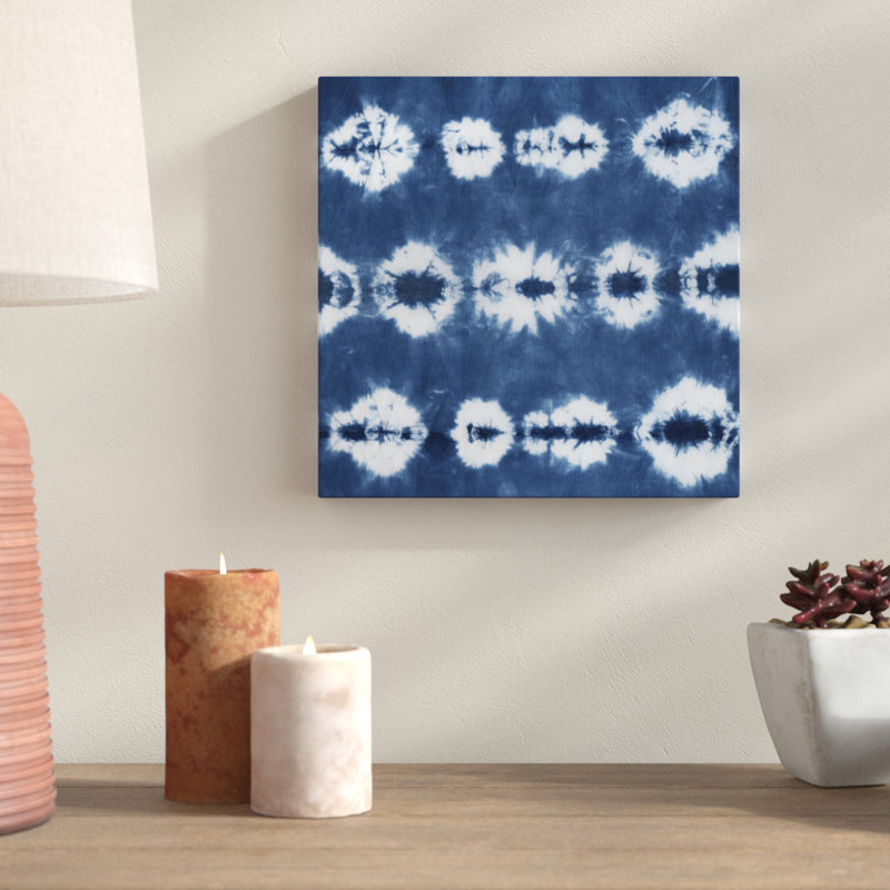 «Indigo Tiles III», impression sur toile tendue, H 12 po x l 12 po