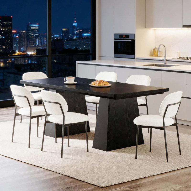 Modern Multifunctional Wooden Dining Table, Can Be Used As Meeting Desk & Computer Desk