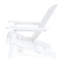 Chaise en bois blanc pour terrasse de patio près de la piscine, fonction pliante et porte-gobelets, 30,22 po de profondeur, 36,26 po de largeur, 35,27 po de hauteur, 22,75 lb