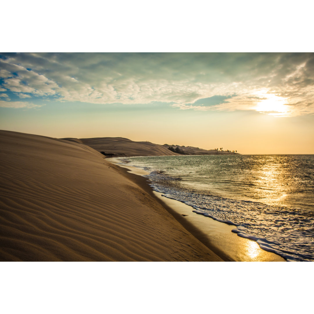 Sunset In The Dunes Of Paracuru - Wrapped Canvas Print